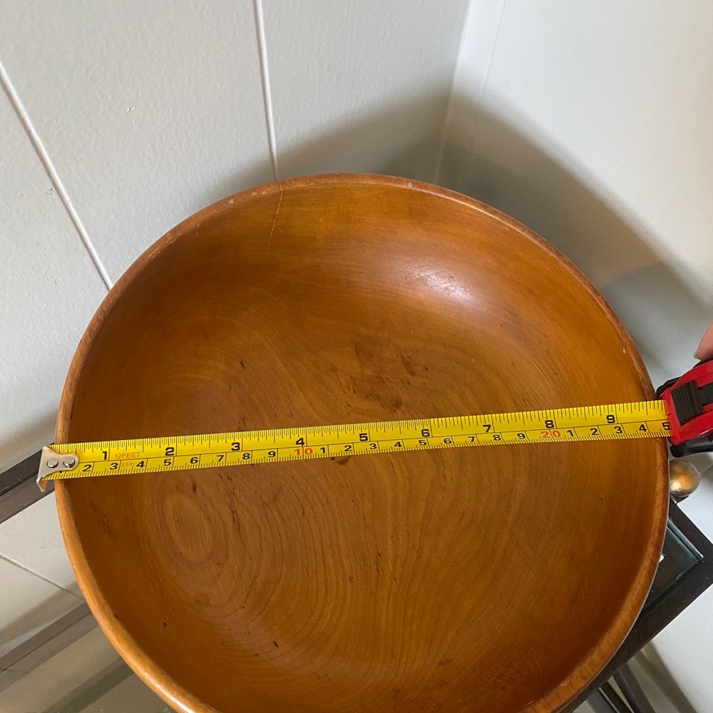 Vintage Handmade Wood Bowl - Picture 6 of 7